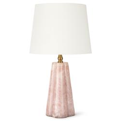 Joelle Hollywood Regency Rose Resin Mini Table Lamp