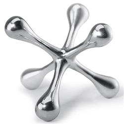 Modern Jack Polished Nickel Aluminum Sculpture - Small