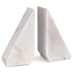 Othello White Marble Bookends