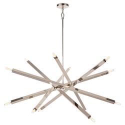 Viper Mid Century Polished Nickel Steel Adjustable Chandelier