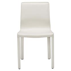 Jada Modern Classic White Upholstered Leather Dining Side Chair