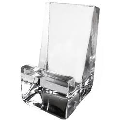 Simon Pearce Woodbury Modern Clear Glass Phone/Tablet Holder - Small