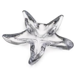 Simon Pearce Starfish Coastal Beach Clear Glass Dish