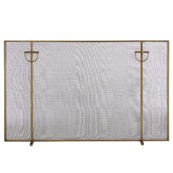 Brooklyn Hollywood Regency Antique Brass Fireplace Screen