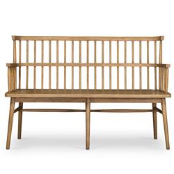 Penny Rustic Lodge Brown Oak Wood Bench