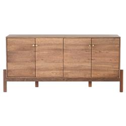Rissa Mid Century Modern Brown Acacia Wood Sideboard