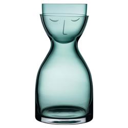 Mr. &amp; Mrs. Modern Green Crystal Night Water Carafe Set - Small