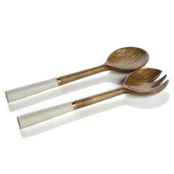 Jackson Rustic Lodge Brown Mango Wood 2 Piece Servers