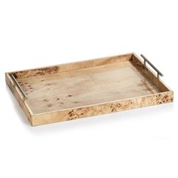 Damian Coastal Beach Brown Wood Tray
