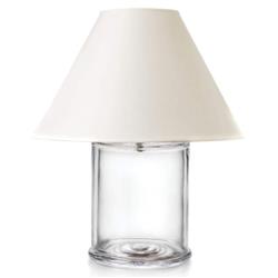 Simon Pearce Nantucket Coastal Beach Empire Shade Clear Glass Table Lamp - Small
