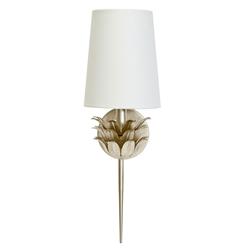 Worlds Away Delilah Hollywood 3 Leaf Silver Wall Sconce
