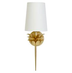 Worlds Away Delilah Hollywood 3 Leaf Gold Wall Sconce
