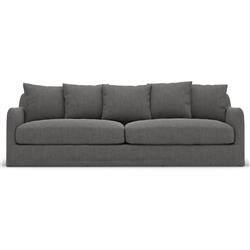 Cassandra Modern Classic Dark Grey Slipcovered Outdoor Sofa - 92"W