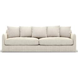 Cassandra Modern Classic Beige Slipcovered Outdoor Sofa - 92&quot;W