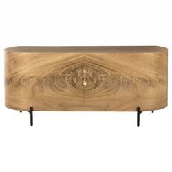 Khalil Modern Classic Brown Guanacaste Wood Executive Desk