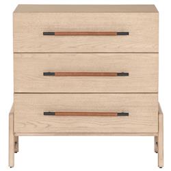 Matthew Modern Classic Brown Wood 3 Drawer Dresser