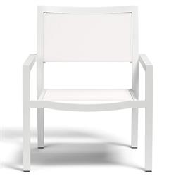 Jace Industrial Grey Performance Sling Outdoor Lounge Arm Chair