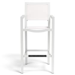 Jace Industrial Grey Performance Sling Outdoor Bar Stool