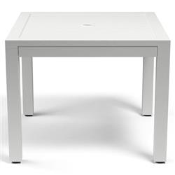 Jace Industrial Frost Aluminum Square Outdoor Dining Table - 36"W