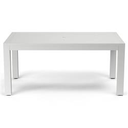 Jace Industrial Frost Aluminum Rectangular Outdoor Dining Table - 64"W