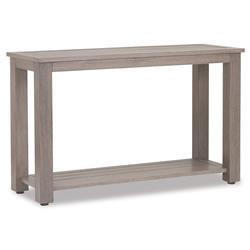 Ezra Modern Taupe Grey Aluminum Rectangular Outdoor Console Sofa