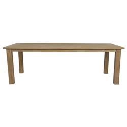 Amina Coastal Natural Teak Wood Outdoor Dining Table - 91&quot;W