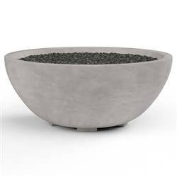 Nia Modern Classic Grey Concrete Outdoor Fire Bowl - 41"