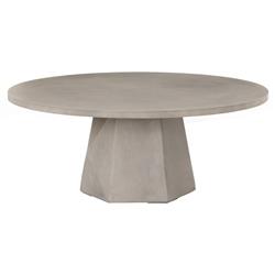 Barley Industrial Loft Grey Concrete Round Outdoor Coffee Table