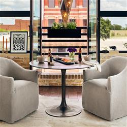 Desiree Modern Classic Dark Brown Aluminum Dining Collection