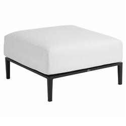 Havana Performance Cushion Black Frame Cane Square Outdoor Ottoman
