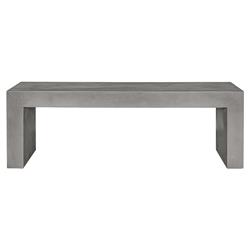 Leilani Industrial Loft Grey Concrete Outdoor Bench