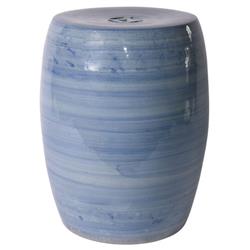 Adalynn Modern Classic Denim Blue Village Porcelain Outdoor Garden Stool