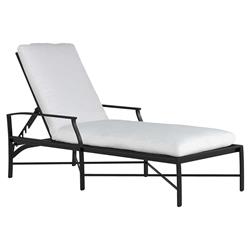 Monaco French Slate Grey Aluminum Outdoor Chaise Lounge