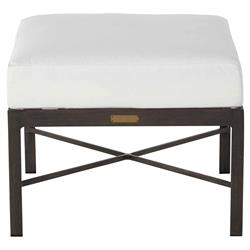 Monaco French Slate Grey Aluminum Performance Outdoor Ottoman