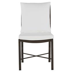 Monaco French Slate Grey Aluminum Outdoor Dining Side Chair