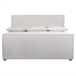 Maxine Modern Classic Grey Upholstered Bed - Queen