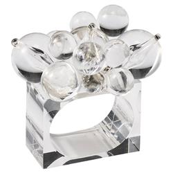 Cloud Modern Clear Acrylic Napkin Ring - Set of 4