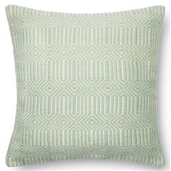 Inout Modern Classic Green Patterned Down Indoor Outdoor Throw Pillow - 22x22