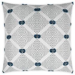 Kathy Global Bazaar White Diamond Patterned Indoor Outdoor Throw Pillow - 22x22