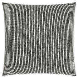 Lea Coastal Beach Black Indoor Outdoor Throw Pillow - 22x22