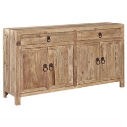 Elma Rustic Lodge Brown Elm Wood Sideboard