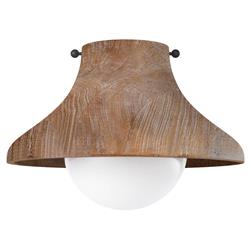 Surfside Brown Birch Wood Flush Mount
