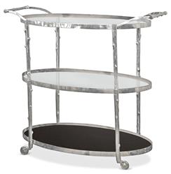 Wesley Modern Classic Nickel Twig Bar Cart