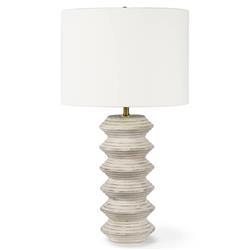 Nova White Wood Table Lamp