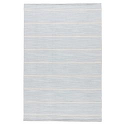 Codie Coastal Beach Celestial Blue Wool Patterned Rug - 7&#39;10&quot;x9&#39;10&quot;