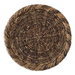 Juliska Rustic Coastal Beach Brown Woven Natural Abaca Round Charger