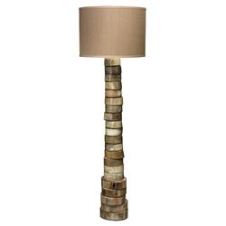 Esther Global Bazaar Brown Horn Stacked Floor Lamp