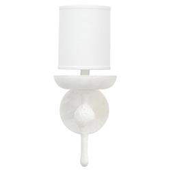 Abigail Modern Classic White Plaster Metal Wall Sconce