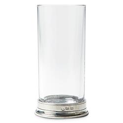 MATCH Modern Pewter Base Clear Crystal Highball Glass