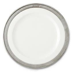 MATCH Modern Convivio Rim White Ceramic Dinner Plate